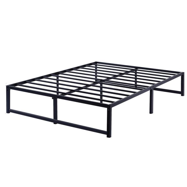 14 Inch Bed Frame Metal Platform Queen Size Slats Support